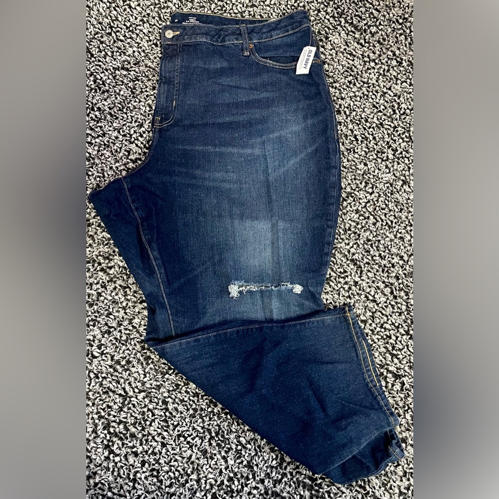 NWT Old Navy High Rise Curvy OG Straight Ripped Jeans Plus Size 26